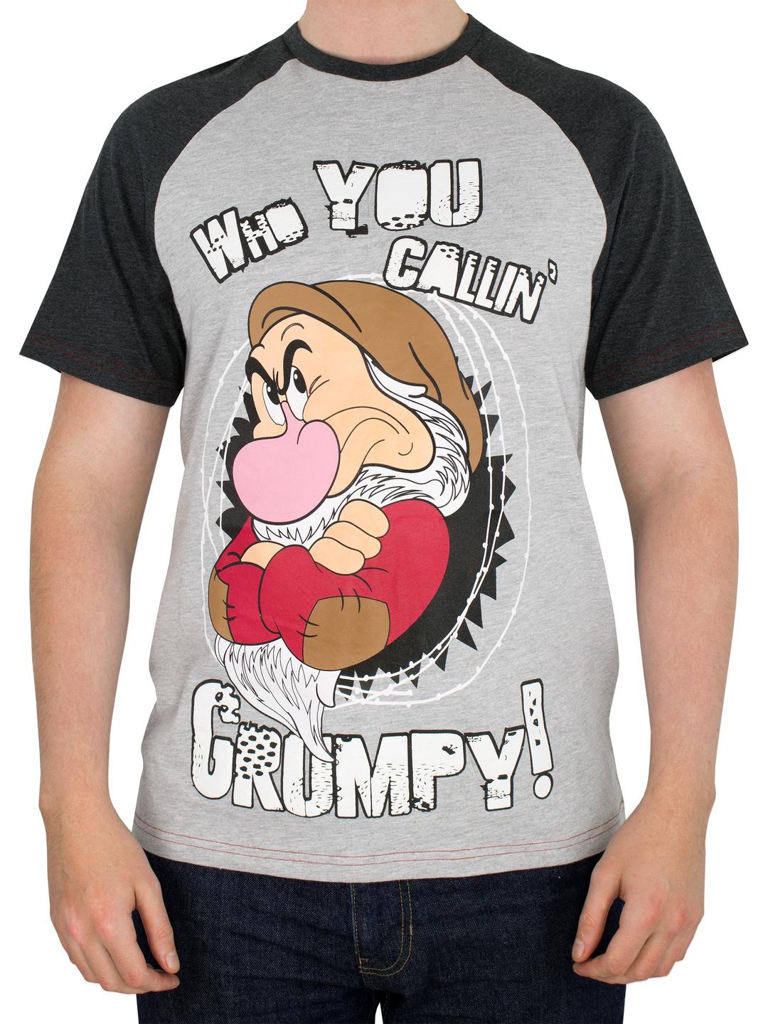 Disney Grumpy Mens Grumpy T-Shirt Large