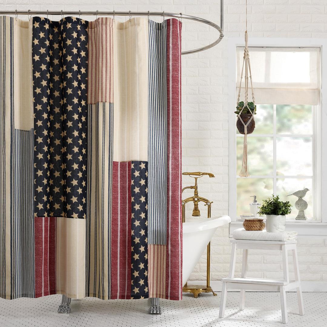 MODERN HEIRLOOMMODERN HEIRLOOM Americana Patchwork Shower Curtain