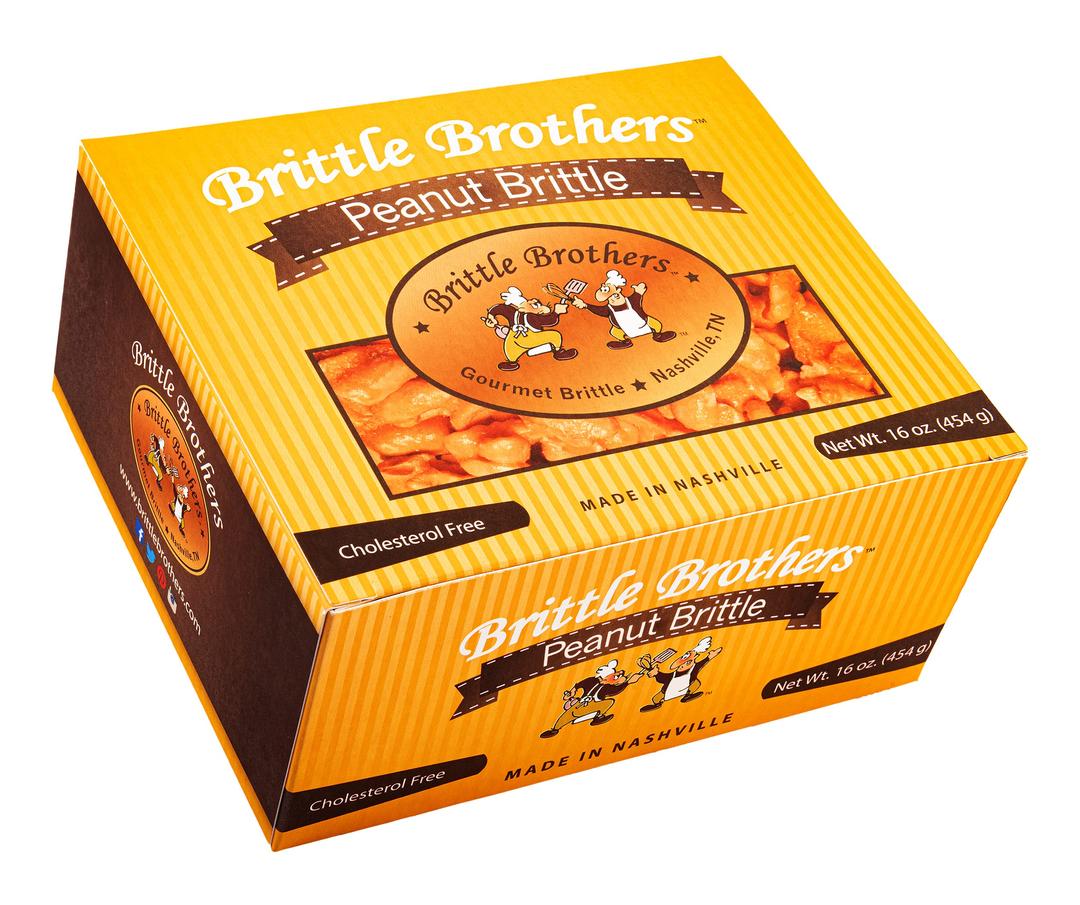 Brittle BrothersPeanut Brittle - 16 oz. Box : Voted #1-4x’s more Nuts - Gift Set Cashew Pecan Bacon Corporate Christmas Mother Father Chocolate