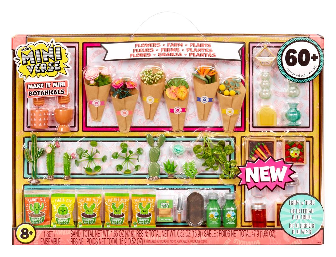 MGA's Miniverse Make It Mini Botanicals Mini Collectibles, Mystery Blind Packaging, DIY, Crafts, Resin Play, Replica Items, Mini Plants, Bouquets, Garden, Collectors, 8+