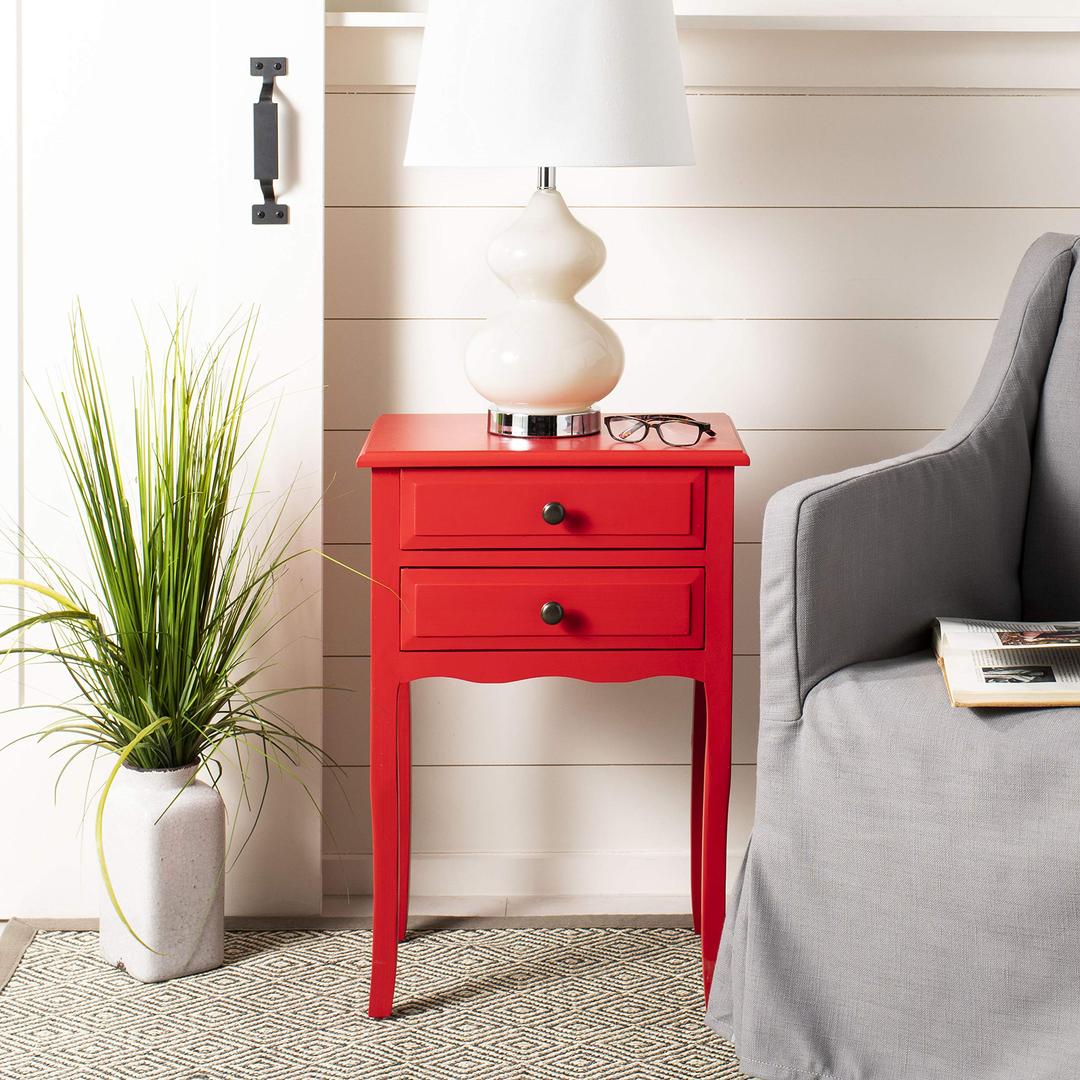 Safavieh Home Collection Lori Hot Red 2-Drawer End Table