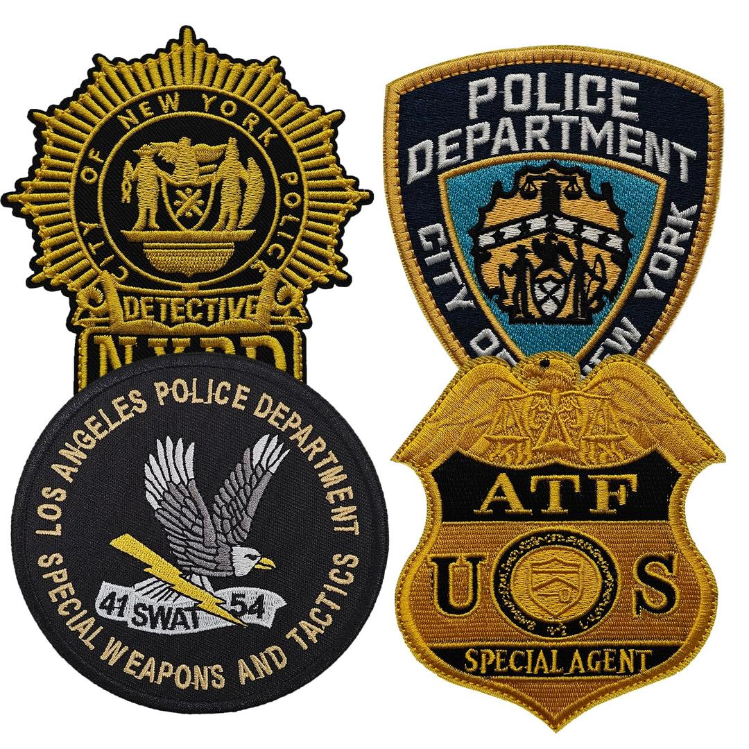 Police Patches, Large Size Embroidered Applique NYPD Patches for Clothes, Hats, Jeans, Skirts, Backpacks