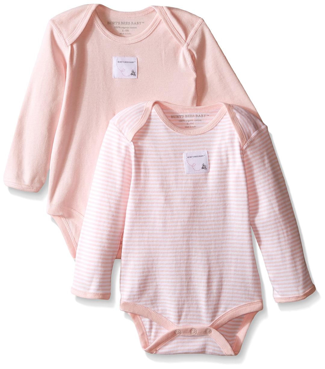 baby-boys Bodysuits, 2-pack Organic Cotton Short & Long Sleeve One-pieces