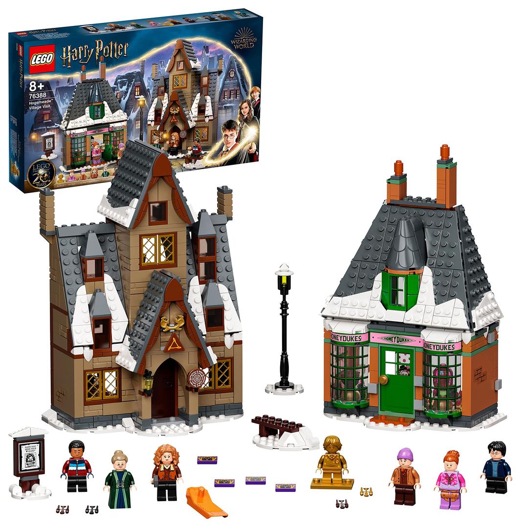 LEGO Harry Potter Hogsmeade Village Visit Building Toy, 20th Anniversary Set with Collectible Golden Minifigure, Gift for Idea for Kids, Girls and Boys 76388