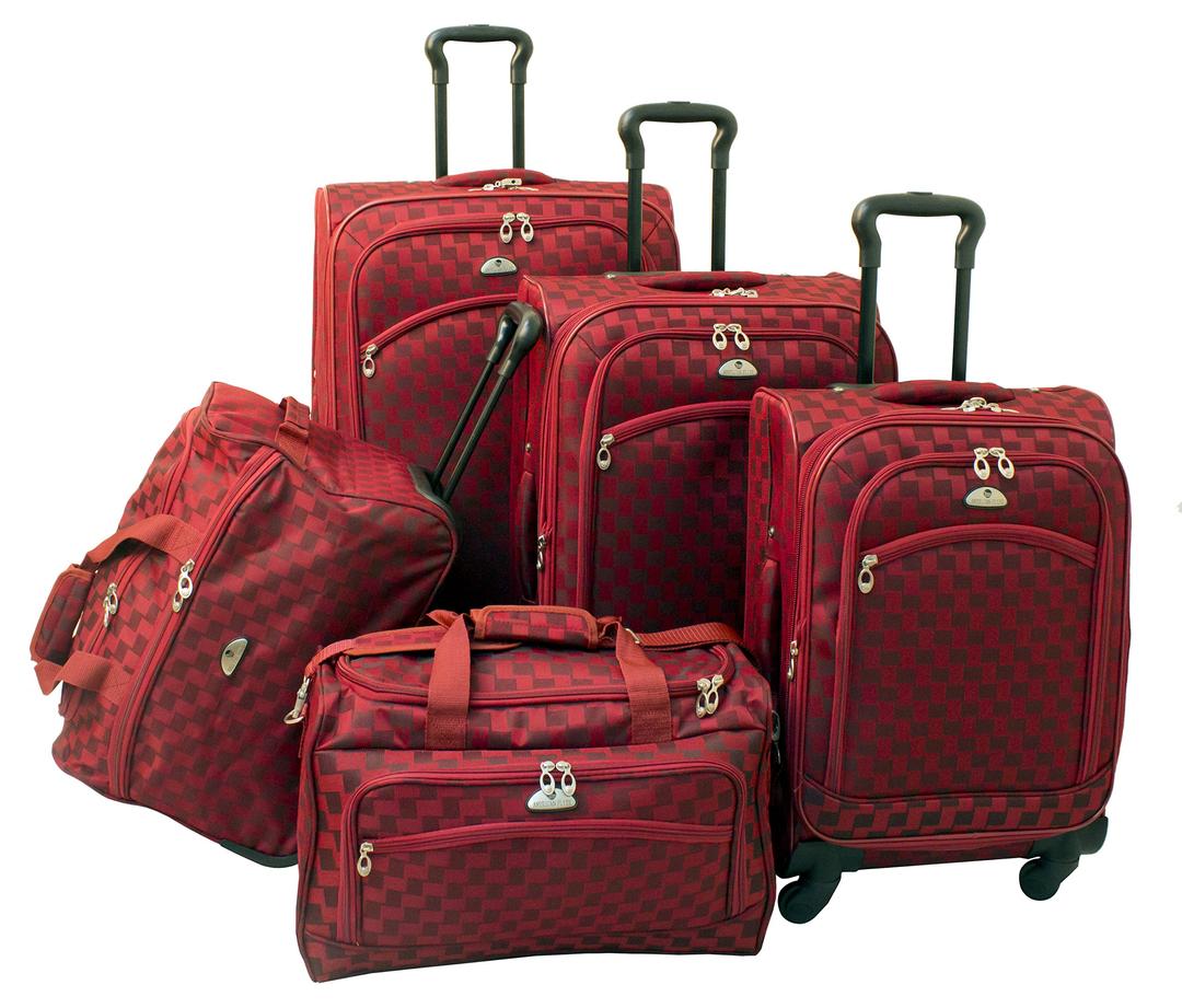 American Flyer Luggage Madrid 5 Piece Spinner Set, Red, One Size