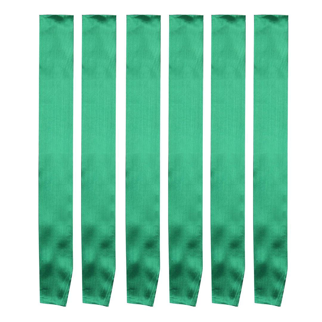 I-MART Blank Satin Sash, Princess, Beauty Queen, Homecoming, Winner, Mayor, Make Your Own Pins, Party Plain Pageant Sashes (Pack of 6 - Green)