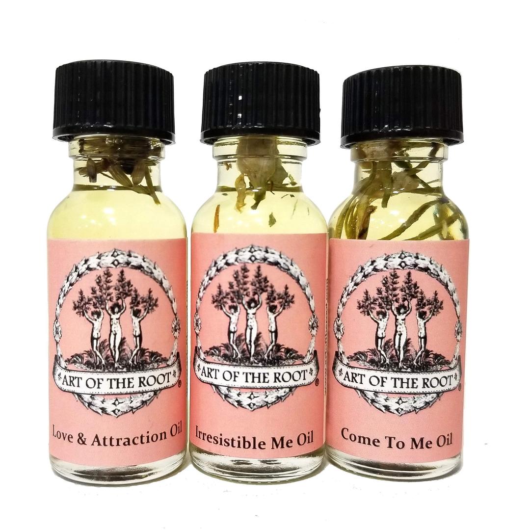 Love & Attraction 3 Oil Set with Come to Me, Love & Attraction, Irresistible Me Oils | Wiccan Pagan Hoodoo Conjure Magick