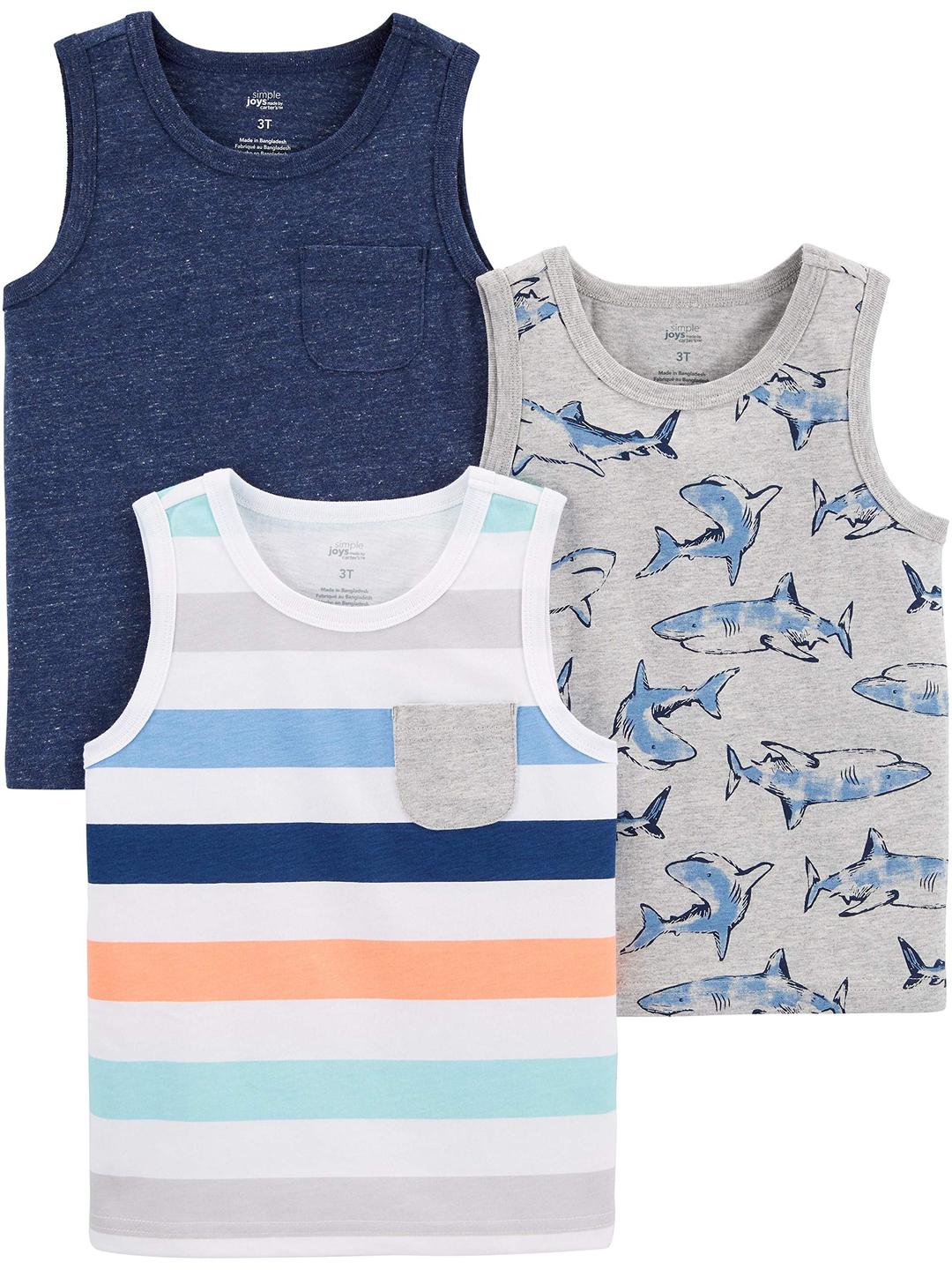 Simple Joys by Carter'sBaby Boys' 3-Pack Muscle Tank Tops