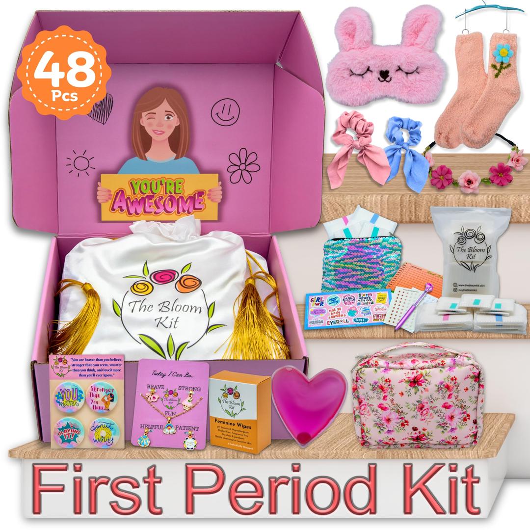 First Period Kit for Girls 9-10-12 for School - Period Starter Kit for Tweens - Teen Period Kit - Period Bags for Teen Girls - First Period Gifts for Girls - Tween Girls Gift