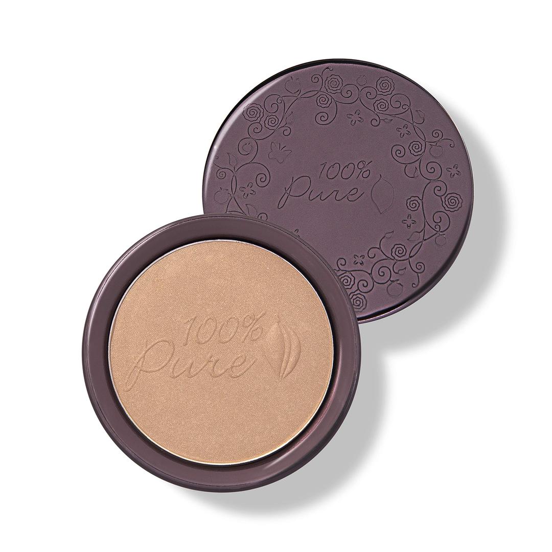 100% PURECocoa Pigmented Bronzer Powder for Face Makeup Contour Soft Shimmer Sun Kissed Glow Cocoa Gem (Light Peachy Brown w/Golden Undertones) - 0.32 Oz