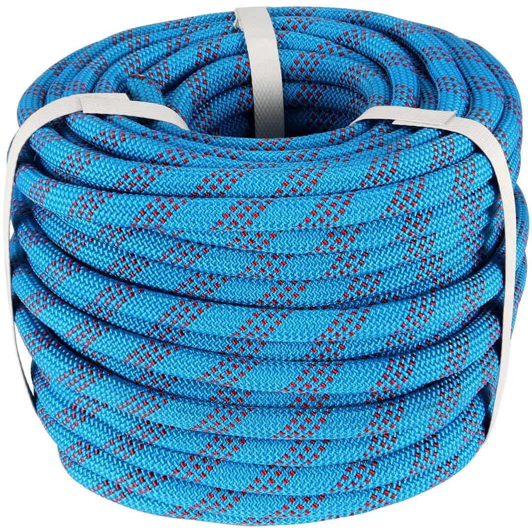 SEHOI 3/8 Inch x 115 Feet Polyester Rope, Double Braid Polyester Pulling Rope, 3520 Lbs Breaking Strength Heavy Duty High Strength Rope for Pulling, Climbing, Sailing