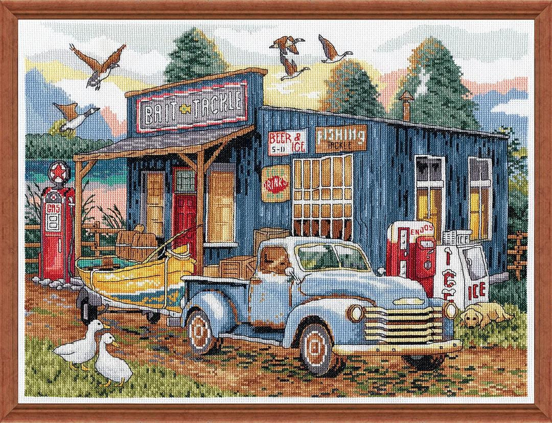 Design Works Crafts Bait and Tackle Counted Cross Stitch Kit