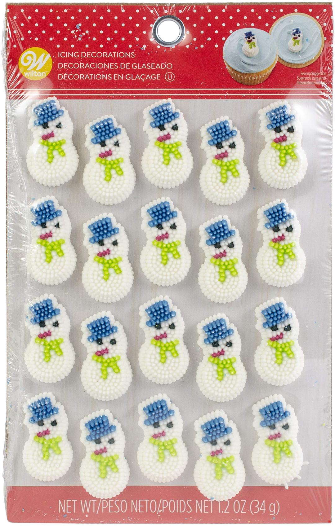 WiltonMini Snowman Icing Decorations, 20-Count