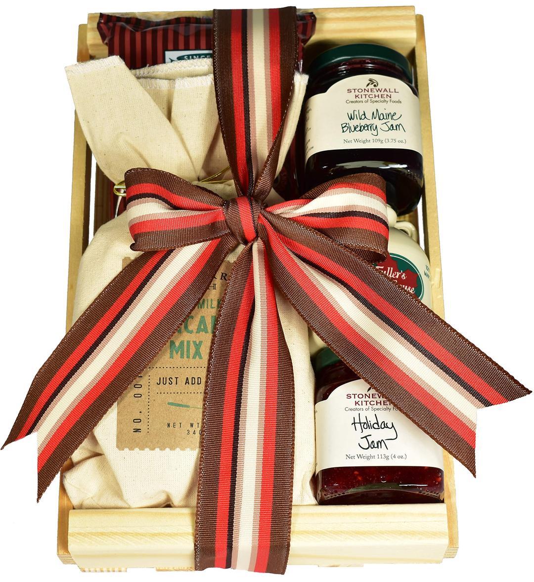 Gift Basket VillageGourmet Breakfast Gift Crate - Artisan Pancake Mix, Premium Syrup & Rich Coffee