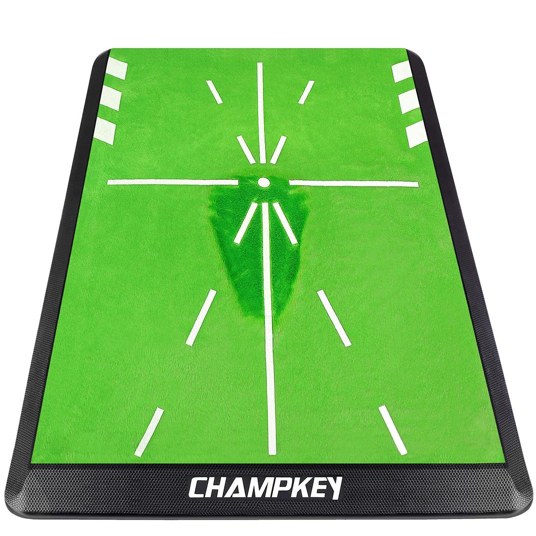 CHAMPKEY Premium Golf Impact Mat 1.0 Edition | Analysis Swing Path and Correct Hitting Posture Golf Practice Mat | Advanced Guide and Rubber Backing Golf Hitting Mat