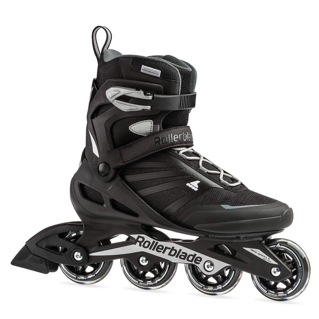 Rollerblade Zetrablade Men's Adult Fitness Inline Skate, Black and Silver