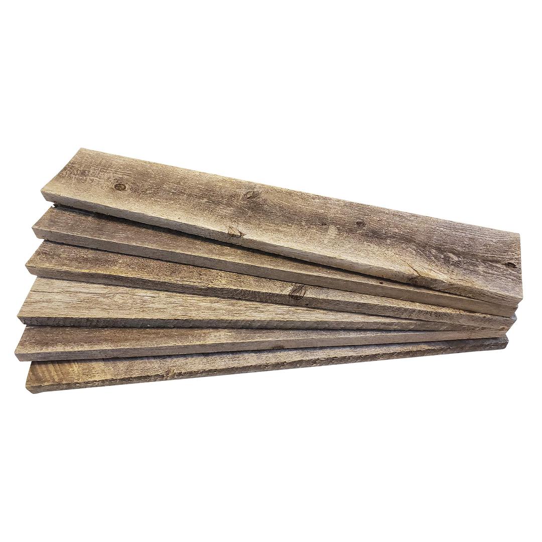 Rustic Weathered Reclaimed Wood Planks for DIY Crafts, Projects and Decor (6 Planks - 24" Long)