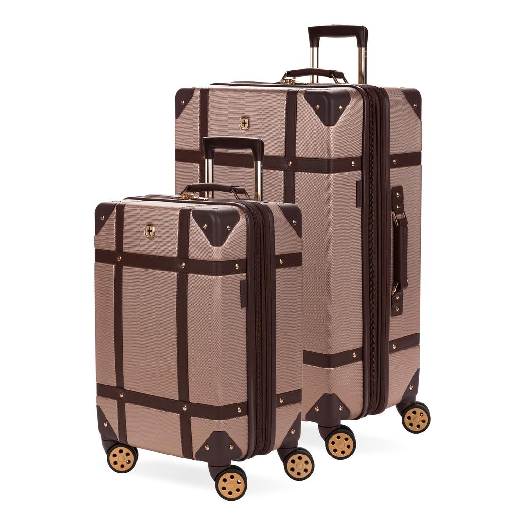 SwissGear7739 Hardside Luggage Trunk with Spinner Wheels, Blush, 2-Piece Set (19/26)