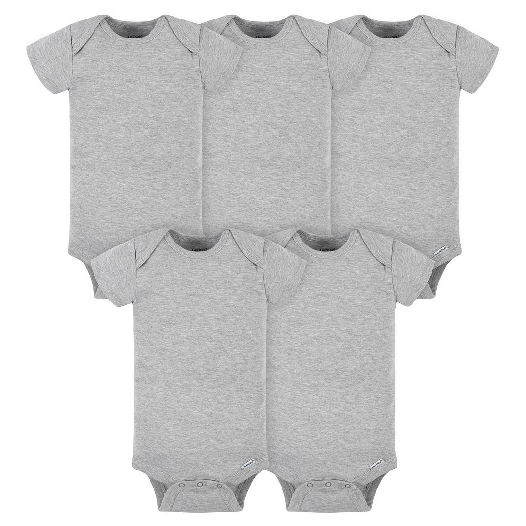 Gerber Baby 5-Pack Solid Onesies Bodysuits