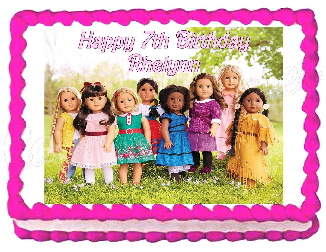 American Girl Group Edible Cake Image Cake Topper