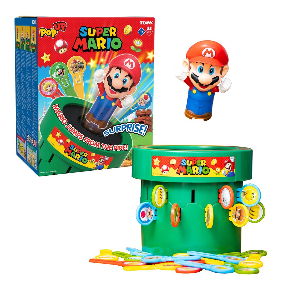 TOMY Pop Up Super Mario Kids Game - Super Mario Toys and Family Games for Game Night for Kids - Christmas Games and Ideas Board Games for Kids Ages 4 and Up