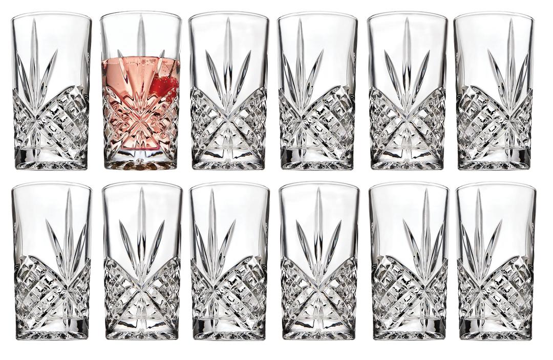 GodingerDublin Crystal Highball Glasses, Set of 12