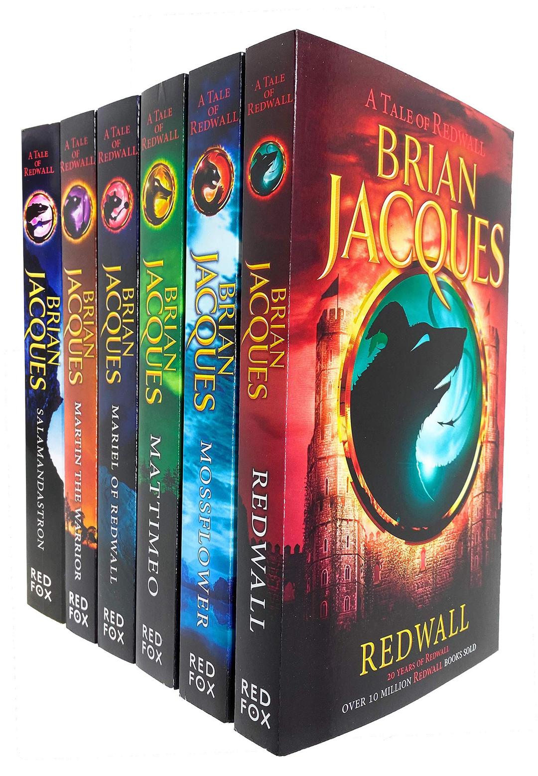 Brian Jacques Redwall Series 6 Books Collection Set (Redwall, Mossflower, Mattimeo, Mariel of Redwall & Martin the Warrior, Salamandastron)