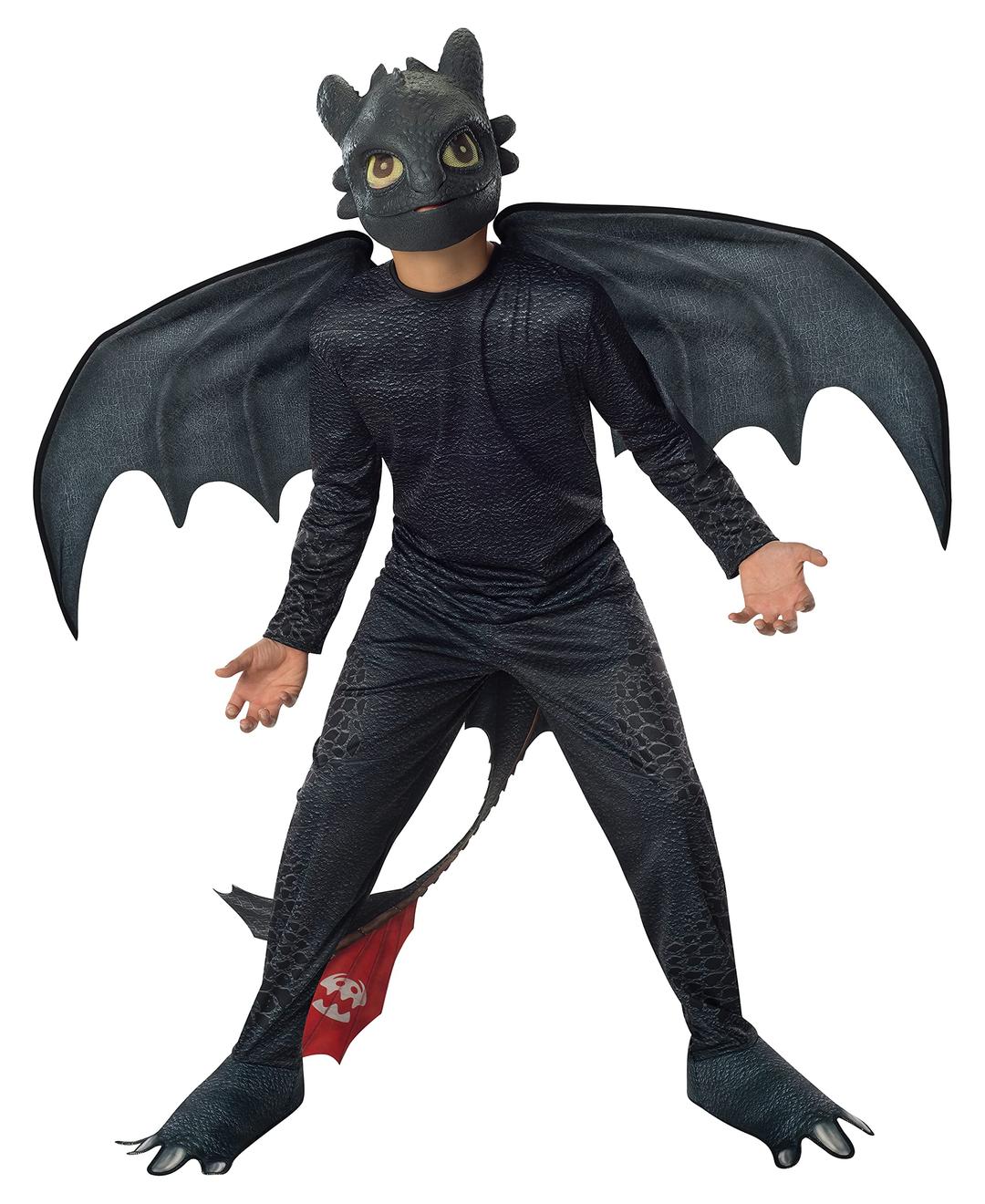 Rubie's Official Dreamworks How to Train Your Dragon 2 Toothless Night Fury, Children Costume - Medium, Black