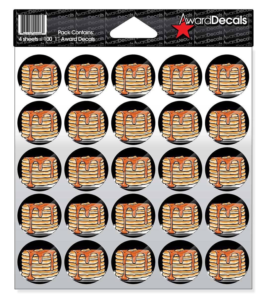 Pancake Block Sticker Set (100 Decals) The Original Premium 20mil Thick 1" Helmet Decals Made in The USA Since 1976