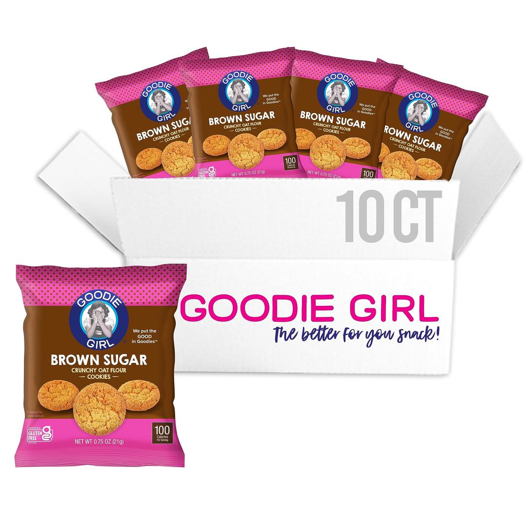 Goodie Girl, Mini Brown Sugar Cookie Snack Packs | Gluten Free, Peanut Free | 100 Calories (10 Pack)