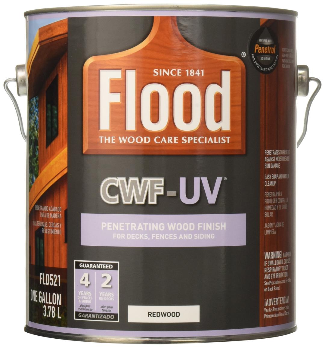 1 gal Flood FLD521 Redwood CWF-UV Exterior Clear Wood Finish