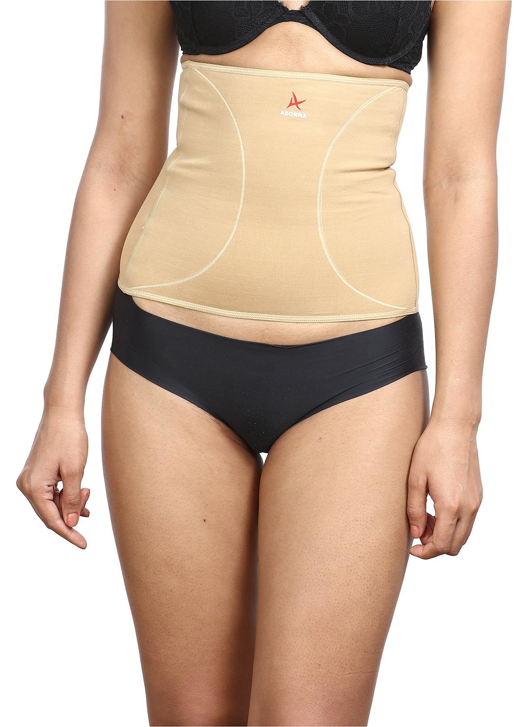 ADORNAWomen Cotton Spandex Blend Tummy Tucker slimwear for Full Waist Shaping with Anti-Rolling Technology