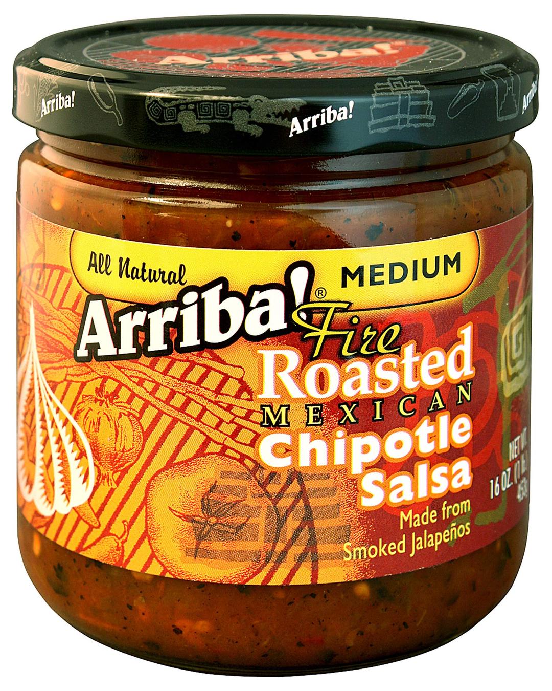 Arriba!Chipotle Salsa, 16-Ounce Glass (Pack of 6)