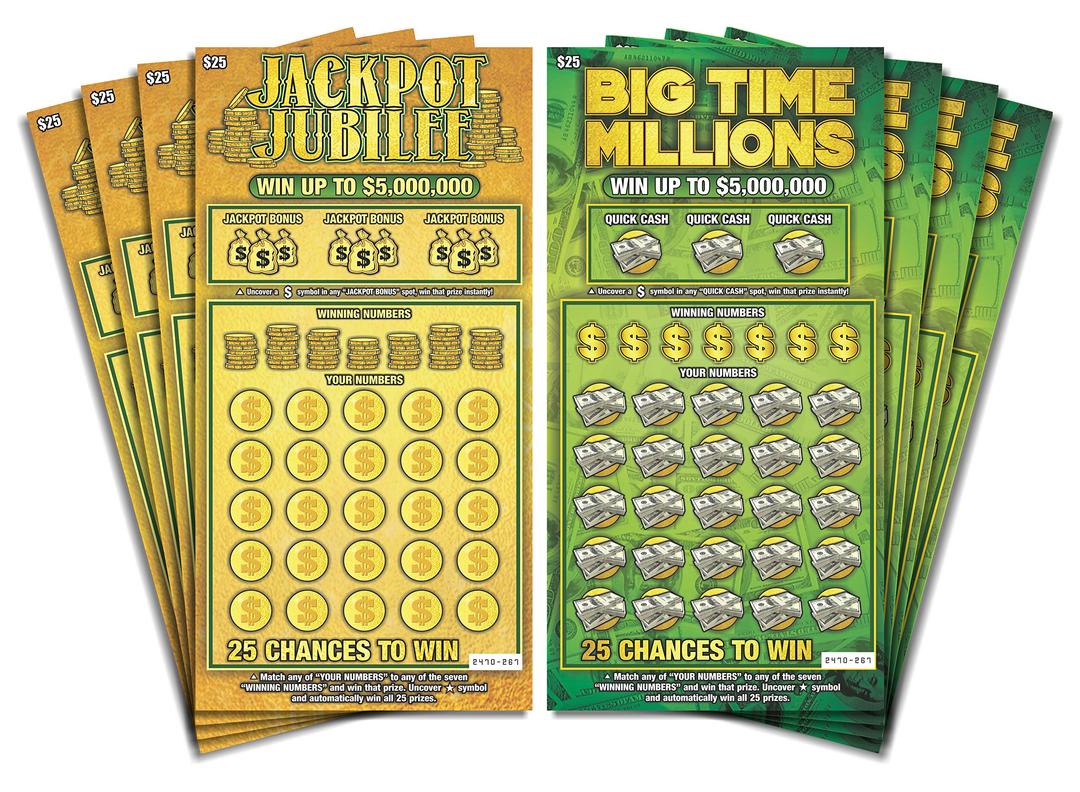 Larkmo Prank Gag Fake Lottery Tickets - 8 Total Tickets, 4 of Each Winning Ticket Design, These Scratch Off Cards Look Super Real Like A Real Scratcher Joke Lotto Ticket, Win 10,000 or $50,000