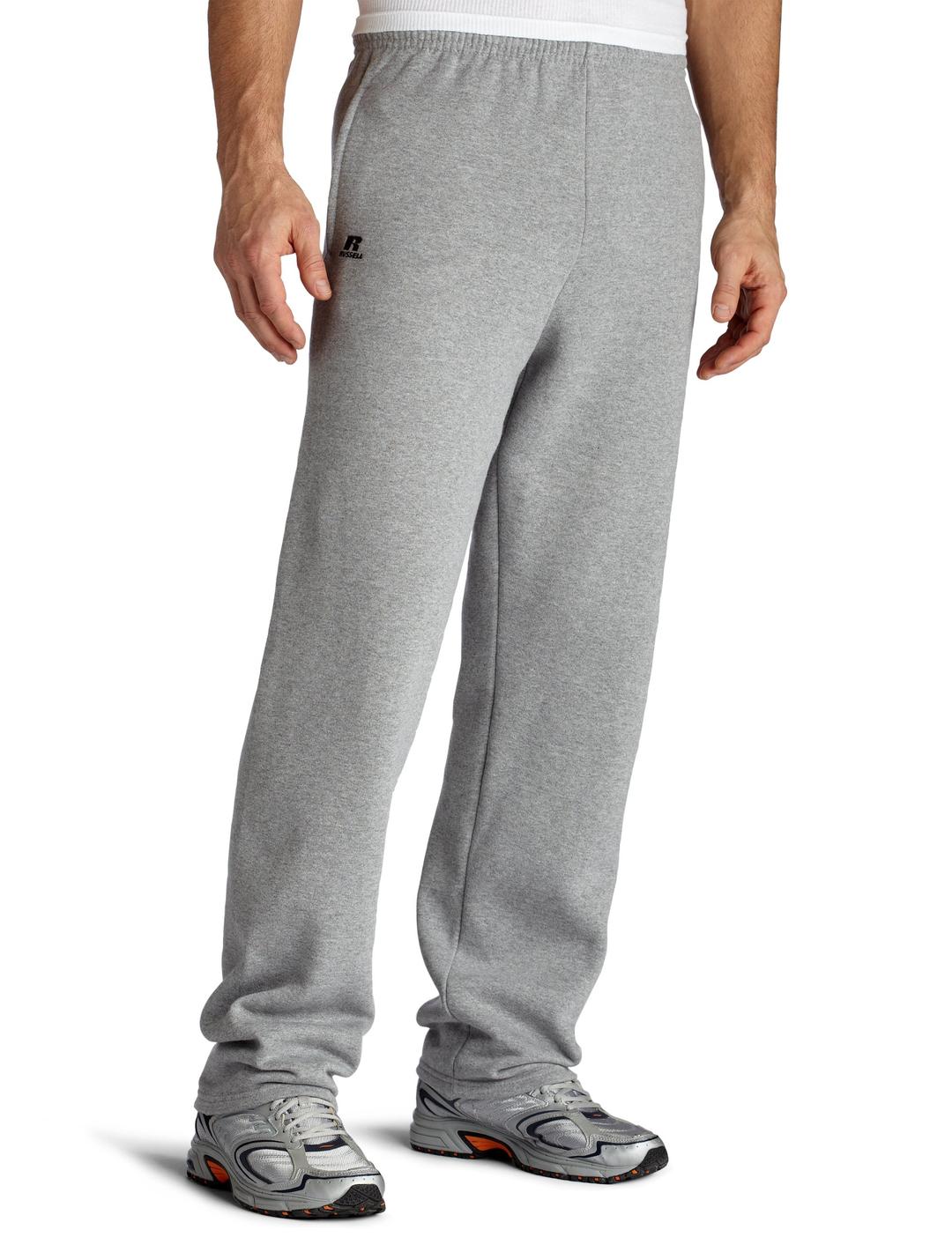 Russell AthleticMen's Dri Power Fleece Open Bottom Sweatpants with Pockets, Relaxed Fit, Moisture Wicking