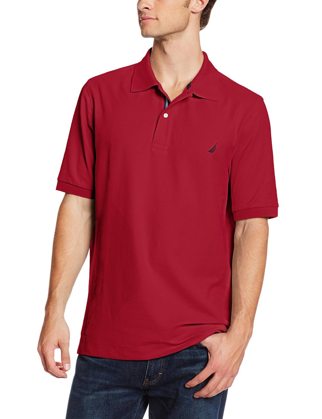 Nautica Men's Big/Tall Solid Deck Polo Shirt