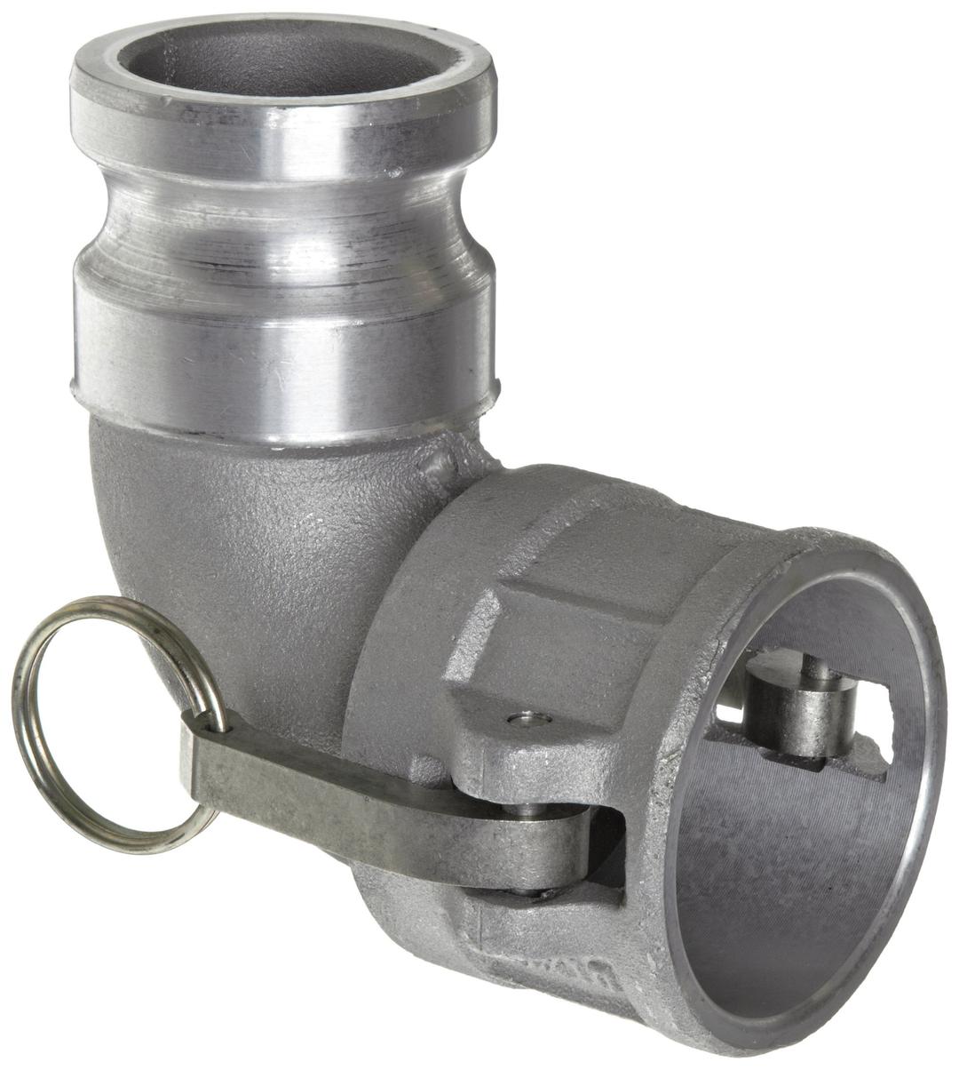 Dixon 300DA-90AL Aluminum Cam and Groove Hose Fitting, 90 Degree Elbow, 3" Plug x 3" Socket