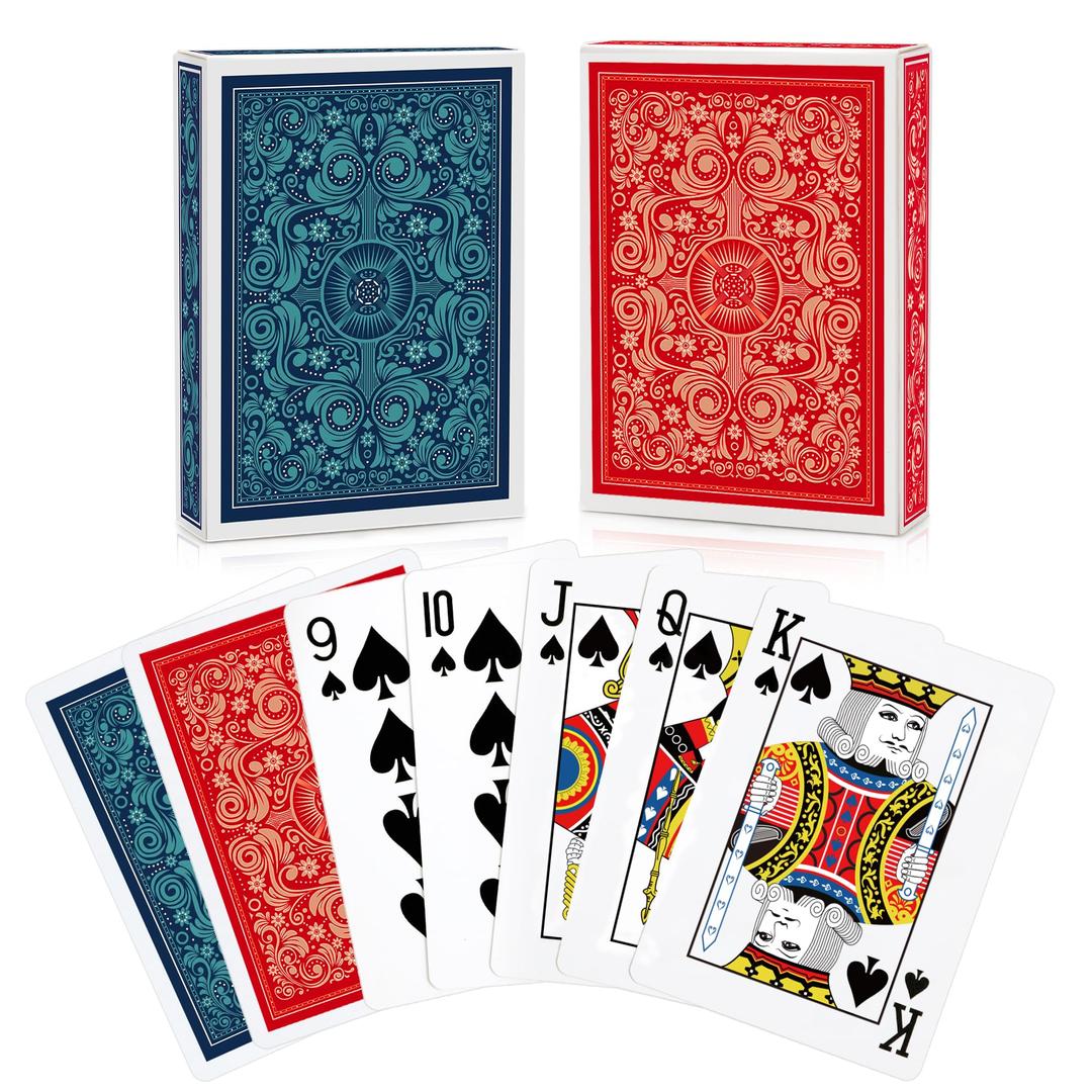 Playing Cards,Decks of Cards,Playing Cards 2 Pack for Adults,Poker Cards Professional,Standard Poker Size Cards,Playing Cards Set for Game Night,Pinochle,Cartas,Magic Props,Go Fish