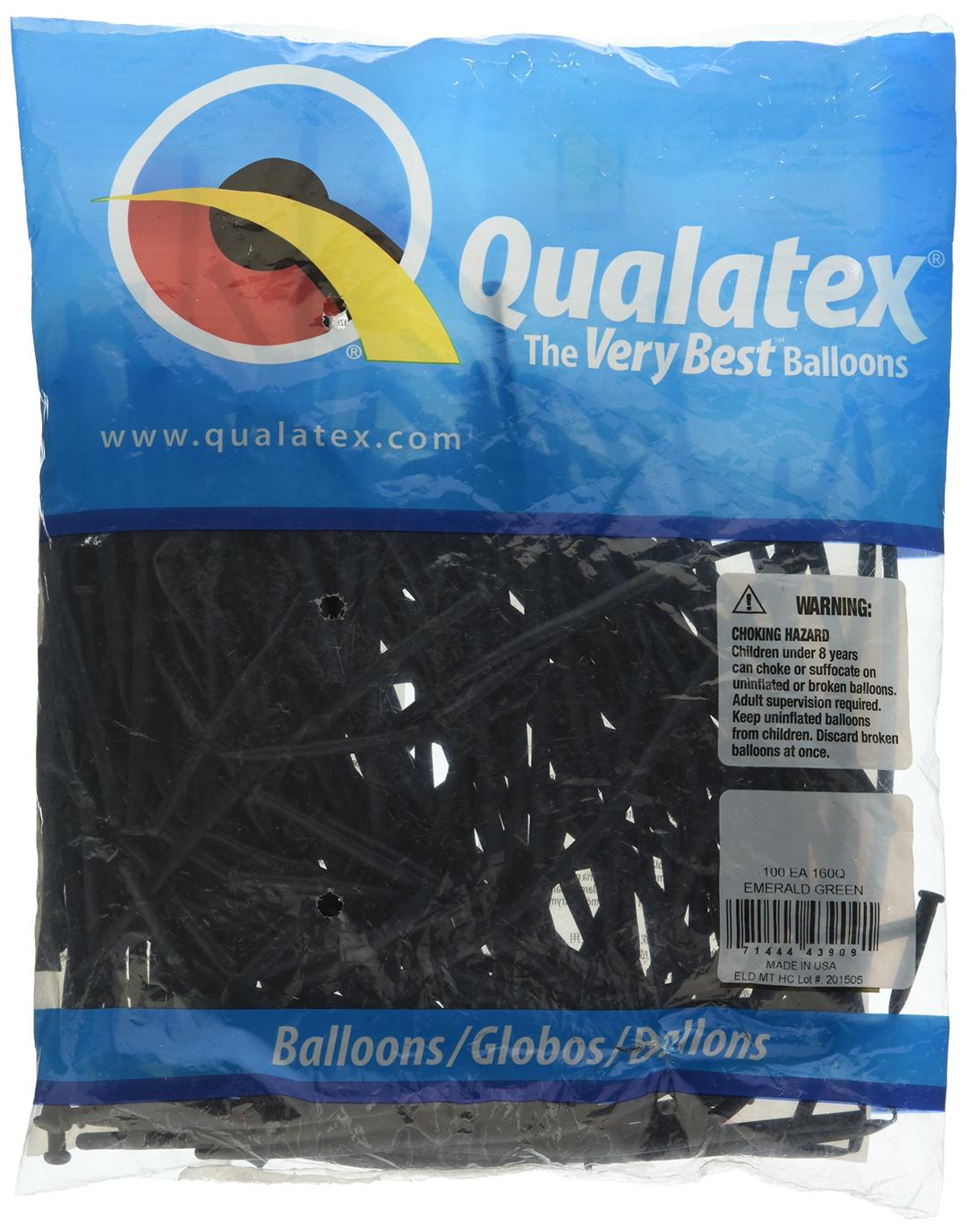 Qualatex 160Q Emerald Green Tying Balloons (100ct)