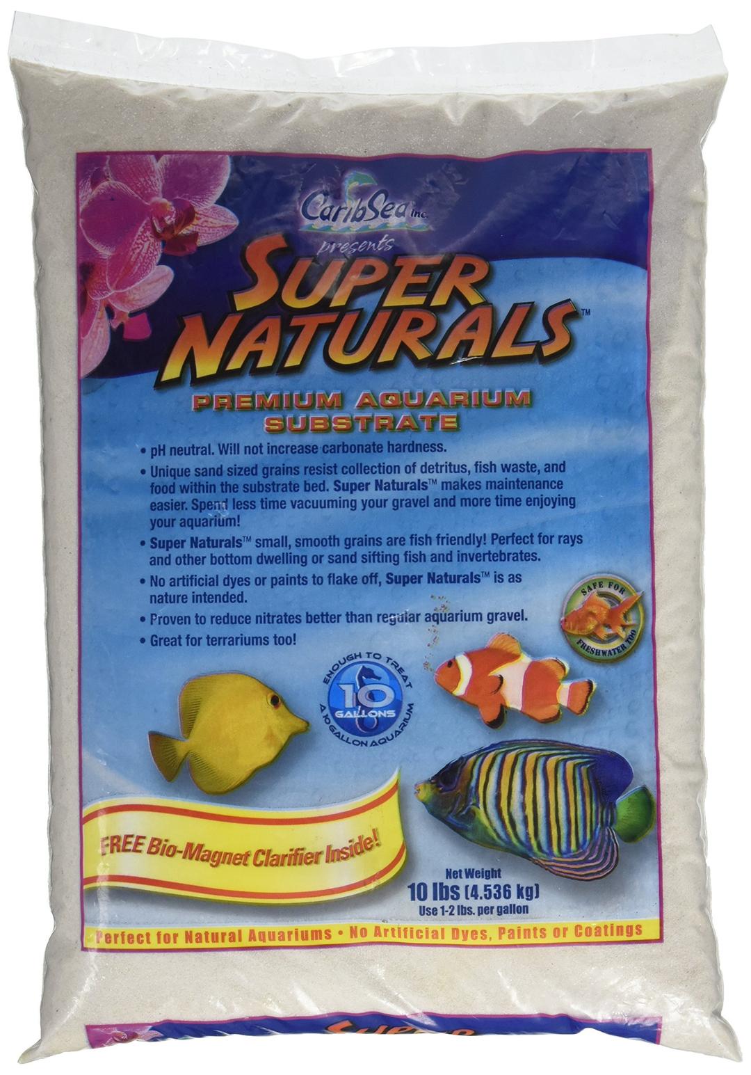 Carib SeaSuper Naturals Aquarium Sand, 10 lbs., Tan