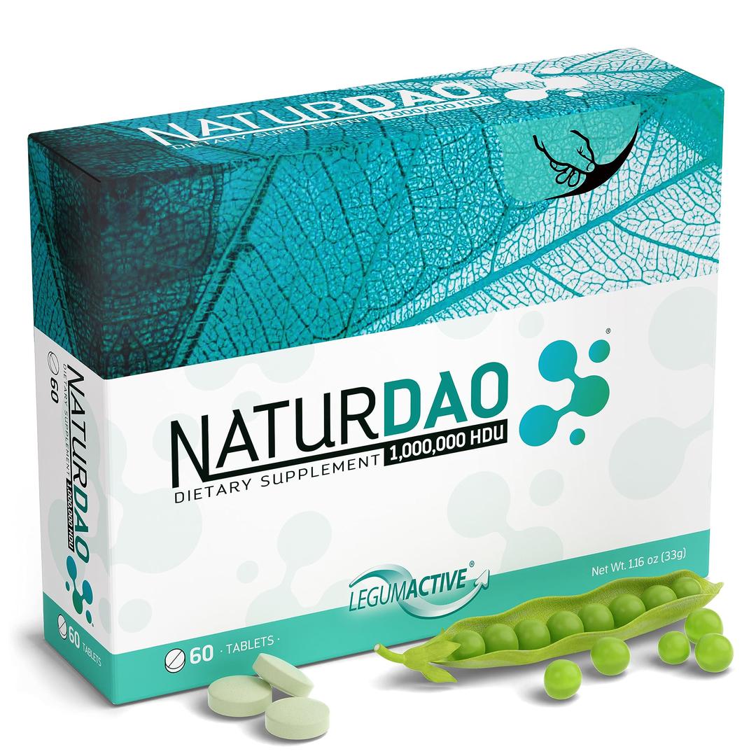 NATURDAOCOM LEGUMACTIVE NATURDAO - 1,000,000 HDU - DAO Enzyme Supplement - Histamine Block - Diamine Oxidase - Food Intolerance - 60 Tablets