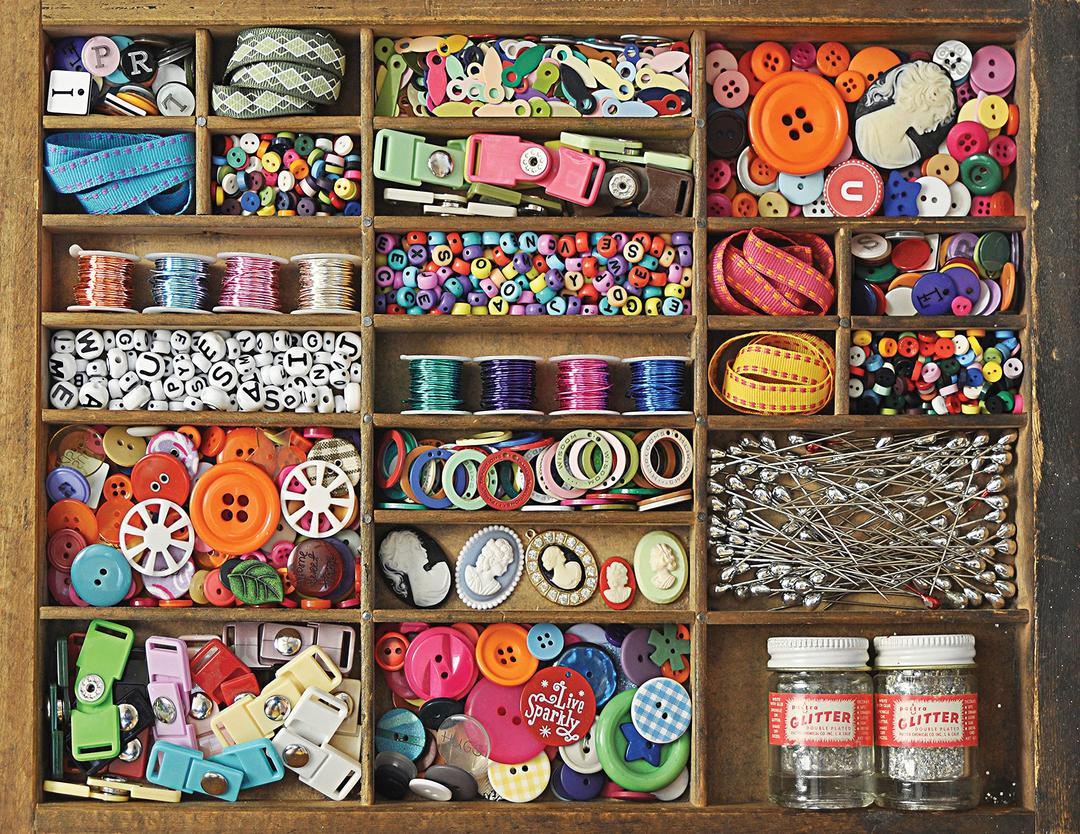 Springbok500 Piece Jigsaw Puzzle The Sewing Box, Multi