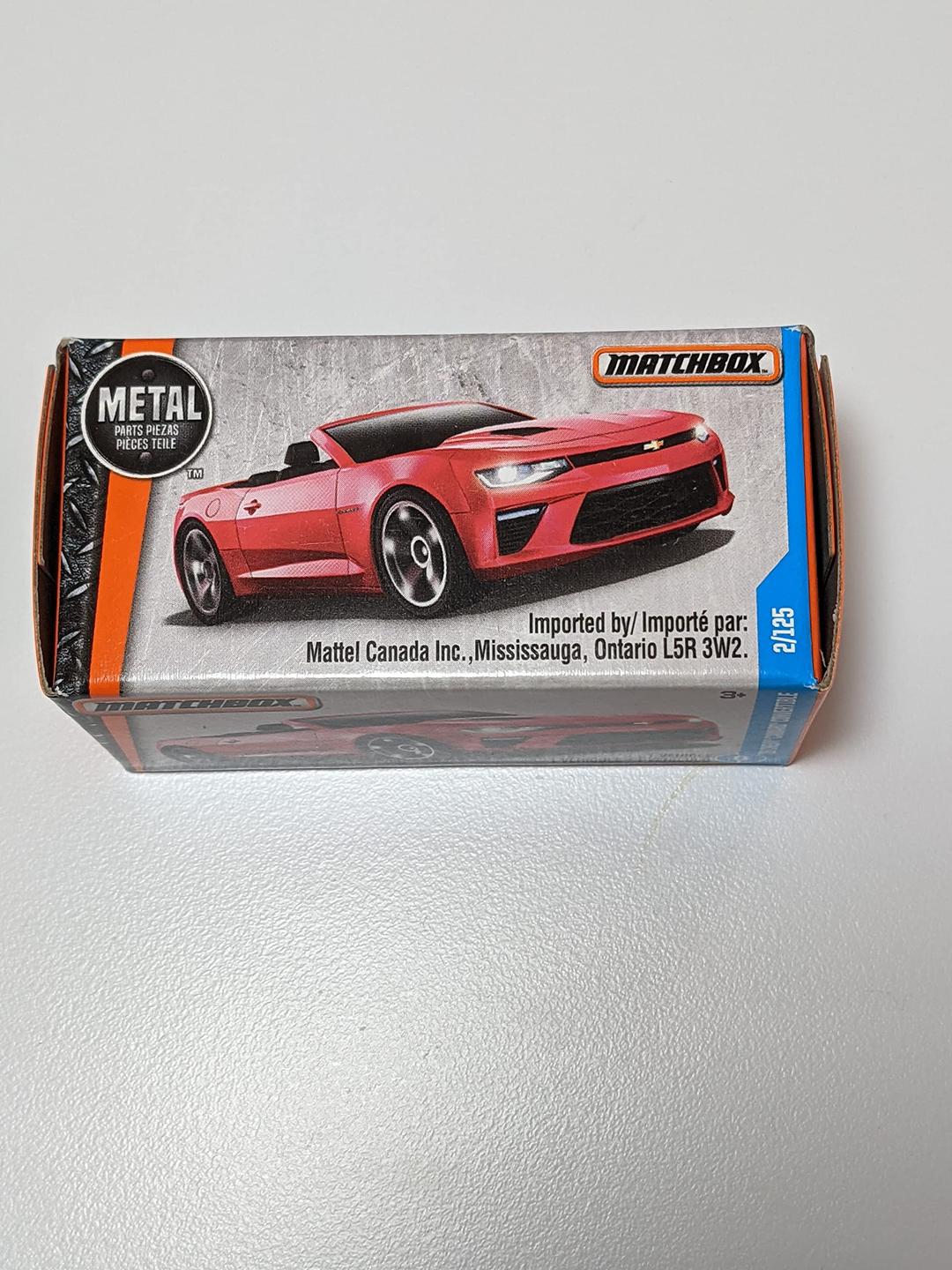 Matchbox 2017 MBX Adventure City '16 Chevy Camaro Convertible 2/125, Red