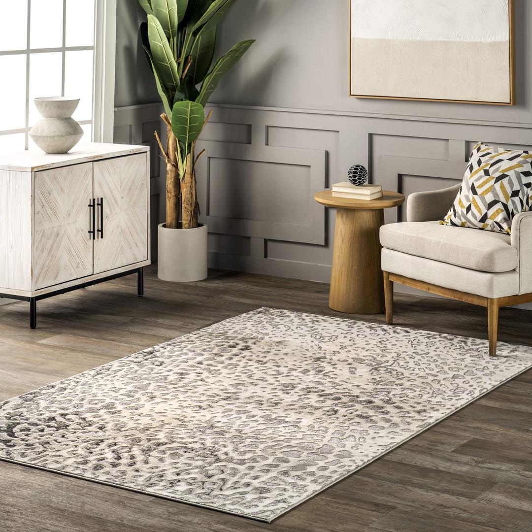 nuLOOM Taisha Cheetah Print Area Rug, 8x10, Beige