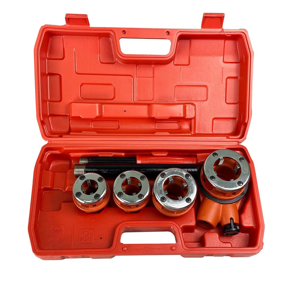 HFS(R Ratchet Pipe Threader Kit Ratcheting Pipe Threading Tool Set (4 dies) 1/2", 3/4", 1" 1-1/4"