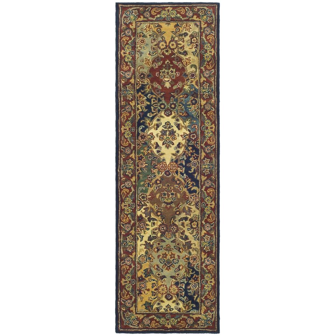 SAFAVIEH Heritage Collection 2'3" x 10' Multi / Burgundy HG911A Handmade Traditional Oriental Premium Wool Runner Rug