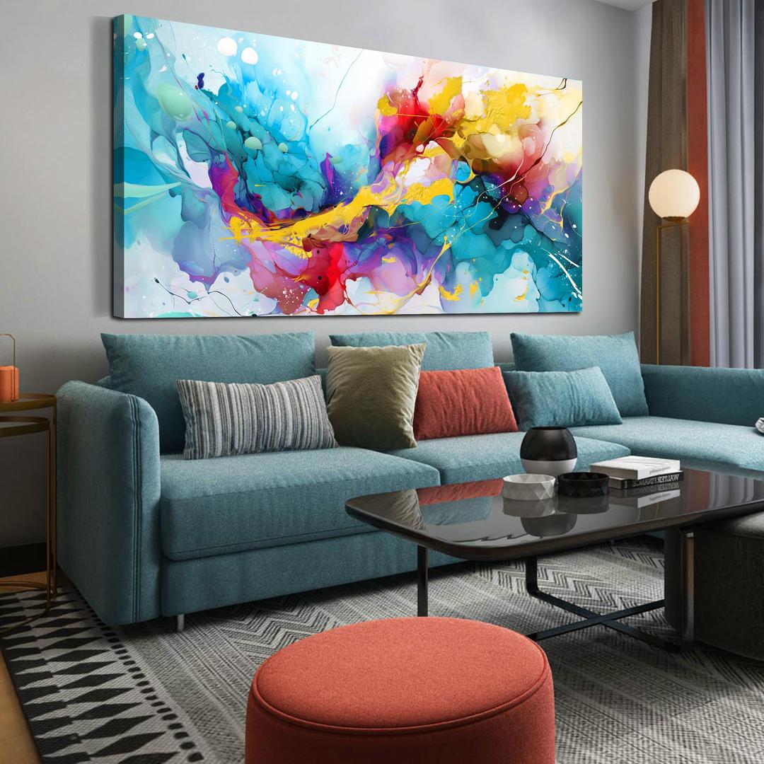 Modern Art Wall-Decor for Office Women - Abstract Wall Art - Large Wall Paintings for Living Room Ready to Hang Size 30" x 60"