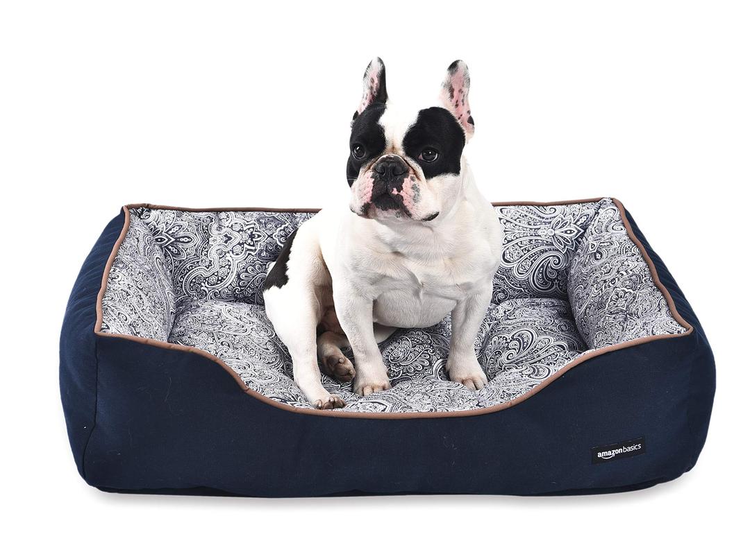 Amazon Basics Cuddler Pet Bed For Cats or Dogs - Soft and Comforting - X-Large, Floral Print