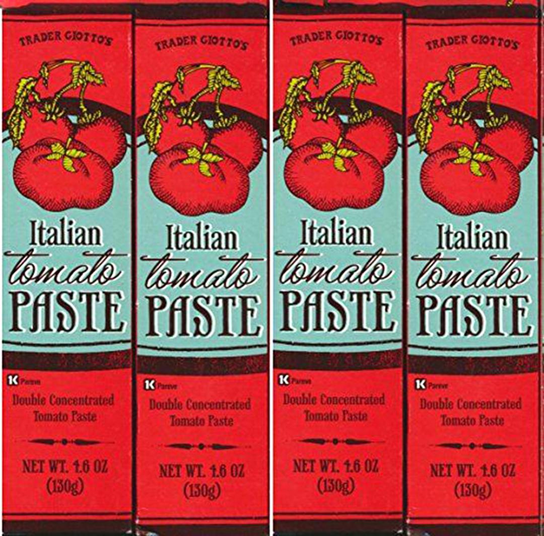 Trader Joe's Tomato Paste Tube (4.6oz/130g) [Pack of 4]