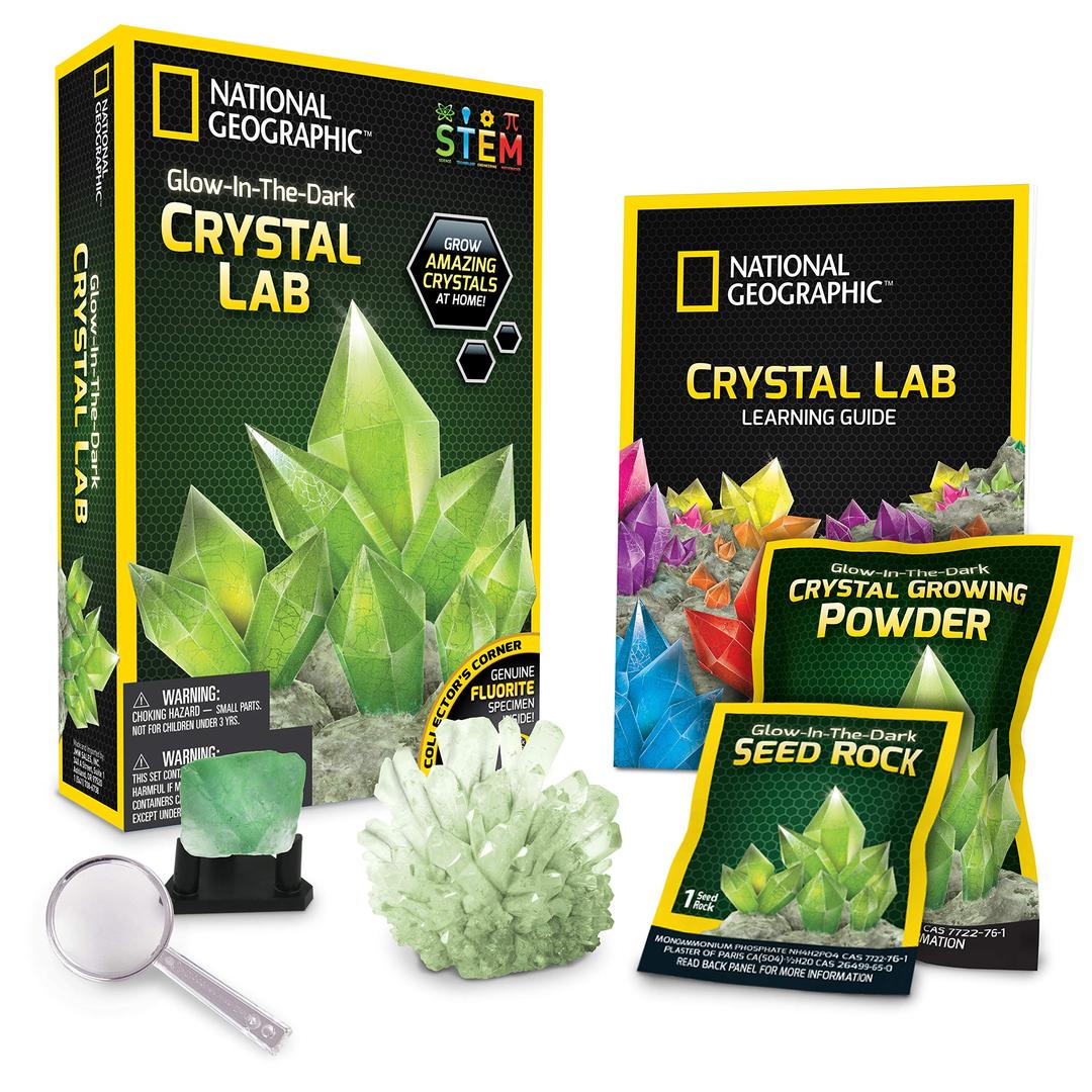 National Geographic Jm00600 Ng Green Glow In The Dark Crystal Growing Lab Crystal Green